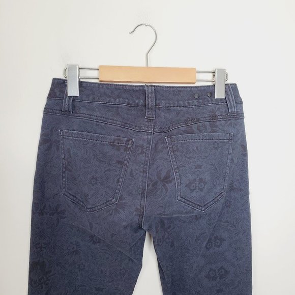 CABI Navy Floral Print Skinny Jeans - Picture 8 of 12